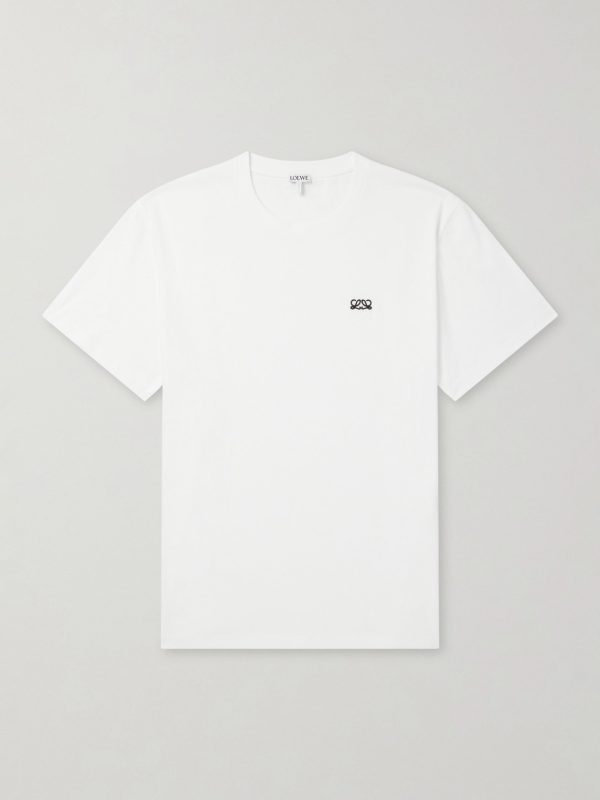 Anagram-Embroidered Cotton-Jersey T-Shirt Anagram-Embroidered Cotton-Jersey T-Shirt