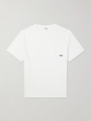 Anagram-Embroidered Cotton-Jersey T-Shirt