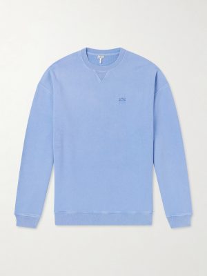 Anagram-Embroidered Cotton-Jersey Sweatshirt