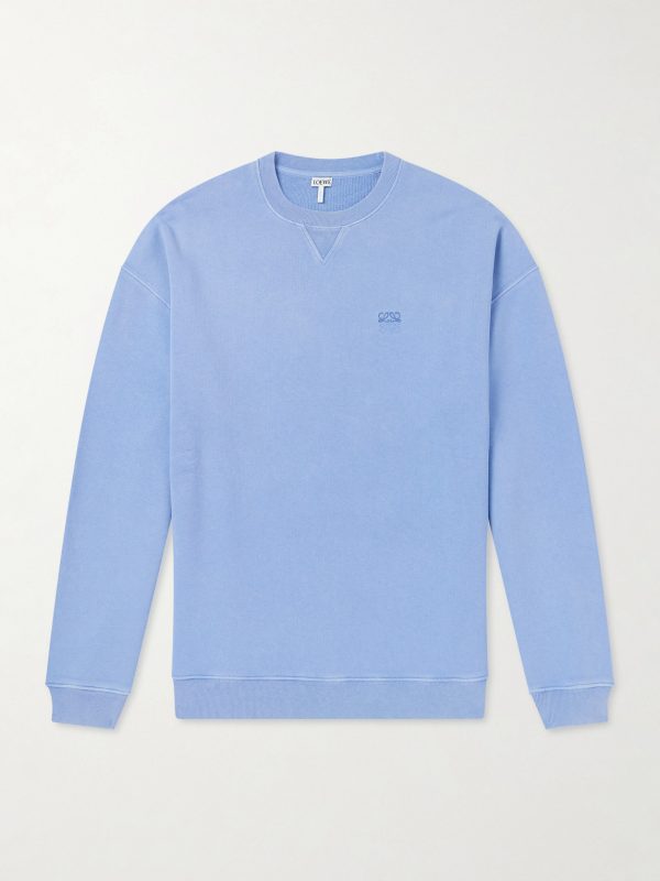 Anagram-Embroidered Cotton-Jersey Sweatshirt Anagram-Embroidered Cotton-Jersey Sweatshirt