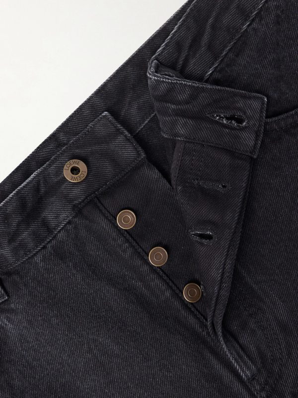 Wide-Leg Anagram-Embroidered Jeans - CU Wide-Leg Anagram-Embroidered Jeans - CU