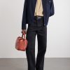 Wide-Leg Anagram-Embroidered Jeans - OU Wide-Leg Anagram-Embroidered Jeans - OU