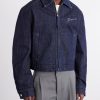 La Veste De-Nîmes Logo-Embroidered Denim Jacket - FR La Veste De-Nîmes Logo-Embroidered Denim Jacket - FR