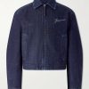 La Veste De-Nîmes Logo-Embroidered Denim Jacket La Veste De-Nîmes Logo-Embroidered Denim Jacket