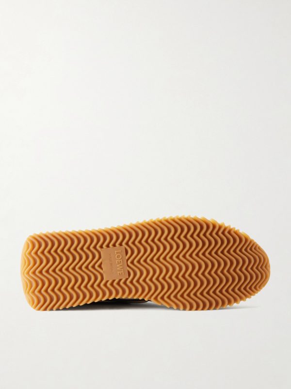 Flow Runner 2.0 Suede-Trimmed Shell Sneakers - E1 Flow Runner 2.0 Suede-Trimmed Shell Sneakers - E1