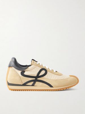 Flow Runner 2.0 Suede-Trimmed Shell Sneakers