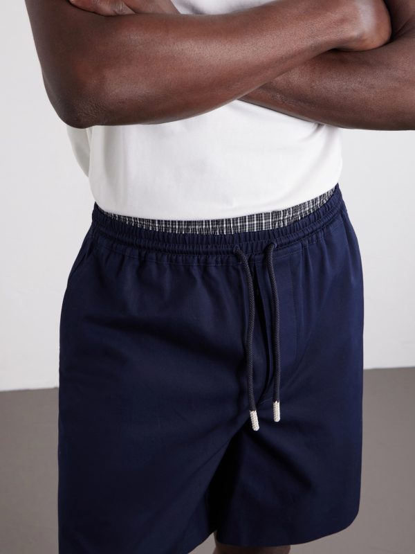 Straight-Leg Anagram-Embroidered Cotton-Twill Drawstring Shorts - CU