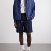 Straight-Leg Anagram-Embroidered Cotton-Twill Drawstring Shorts - OU