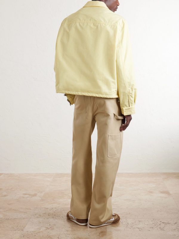 Logo-Embroidered Cotton-Blend Jacket - BK Logo-Embroidered Cotton-Blend Jacket - BK