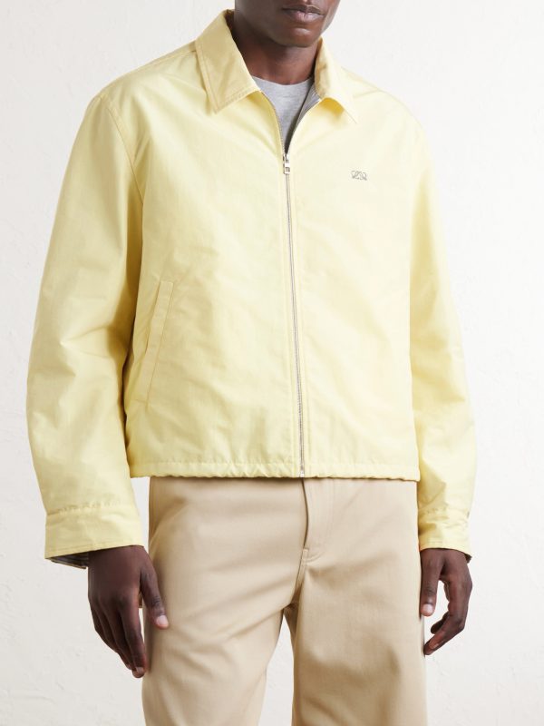 Logo-Embroidered Cotton-Blend Jacket - FR Logo-Embroidered Cotton-Blend Jacket - FR