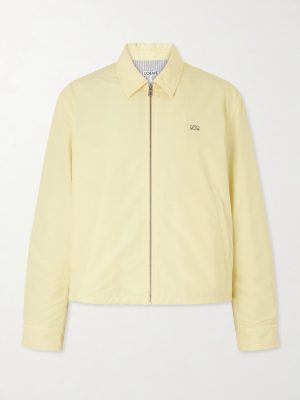 Logo-Embroidered Cotton-Blend Jacket