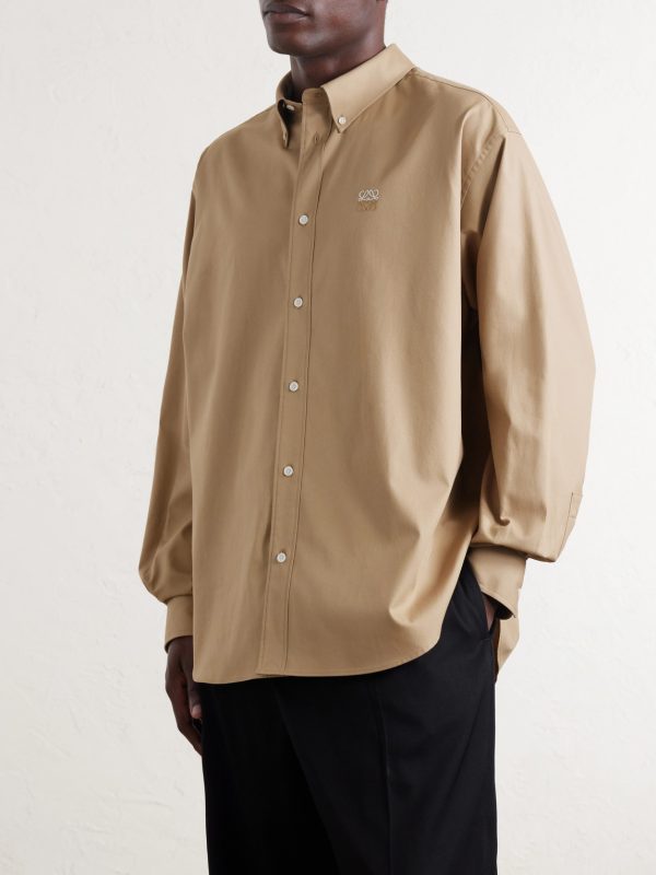 Anagram-Embroidered Cotton Shirt - FR Anagram-Embroidered Cotton Shirt - FR