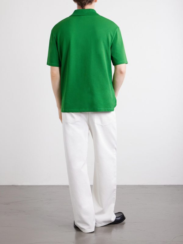 Anagram-Embroidered Cotton-Piqué Polo Shirt - BK Anagram-Embroidered Cotton-Piqué Polo Shirt - BK