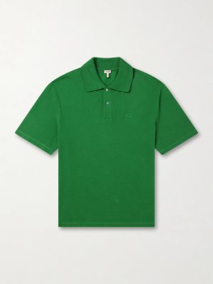 Anagram-Embroidered Cotton-Piqué Polo Shirt