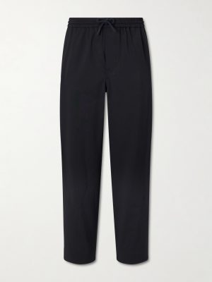 Straight-Leg Wool Drawstring Trousers Straight-Leg Wool Drawstring Trousers