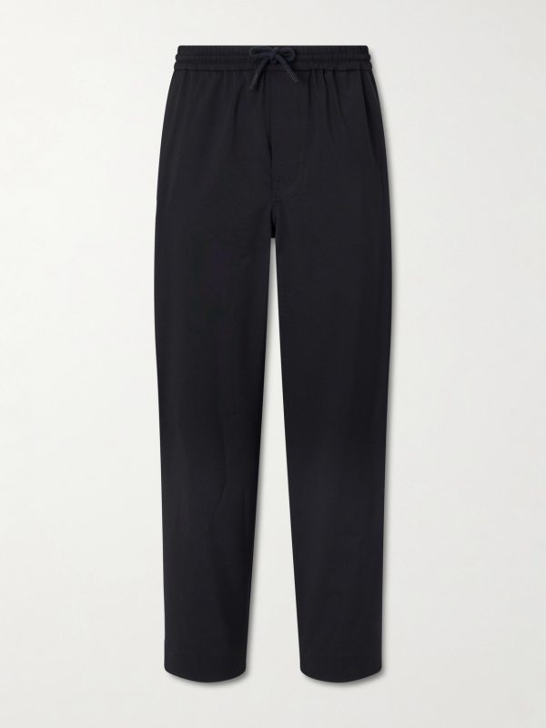 Straight-Leg Wool Drawstring Trousers Straight-Leg Wool Drawstring Trousers