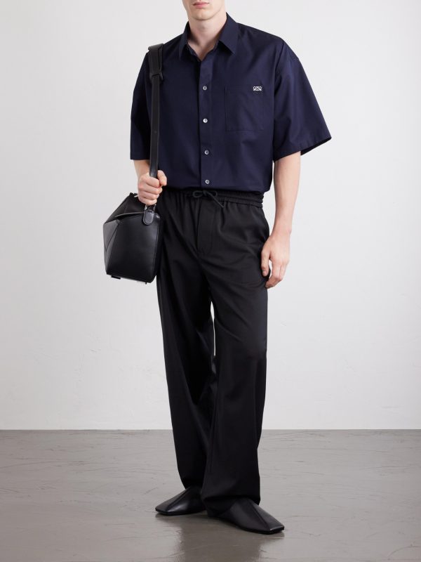 Straight-Leg Wool Drawstring Trousers - OU Straight-Leg Wool Drawstring Trousers - OU