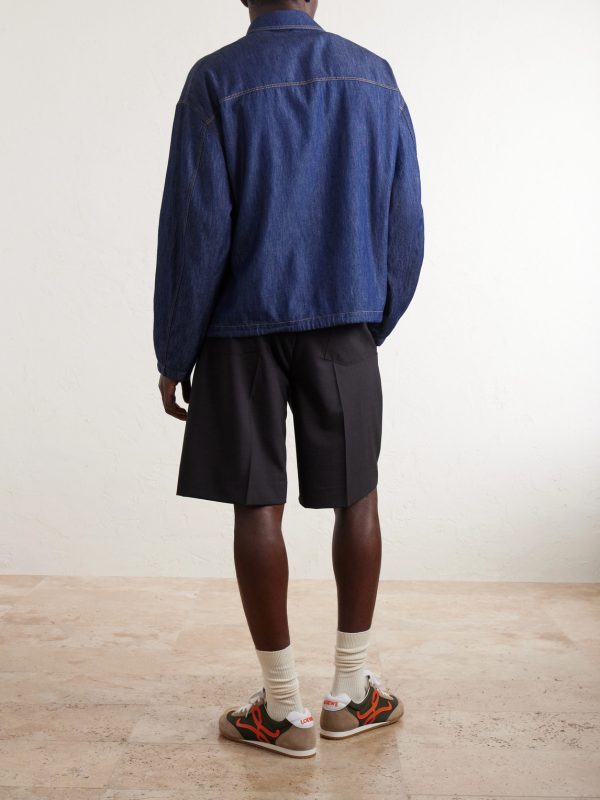 Anagram-Appliqué Cotton Chambray Jacket - BK