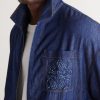 Anagram-Appliqué Cotton Chambray Jacket - CU