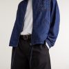 Anagram-Appliqué Cotton Chambray Jacket - E2