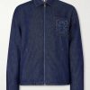 Anagram-Appliqué Cotton Chambray Jacket
