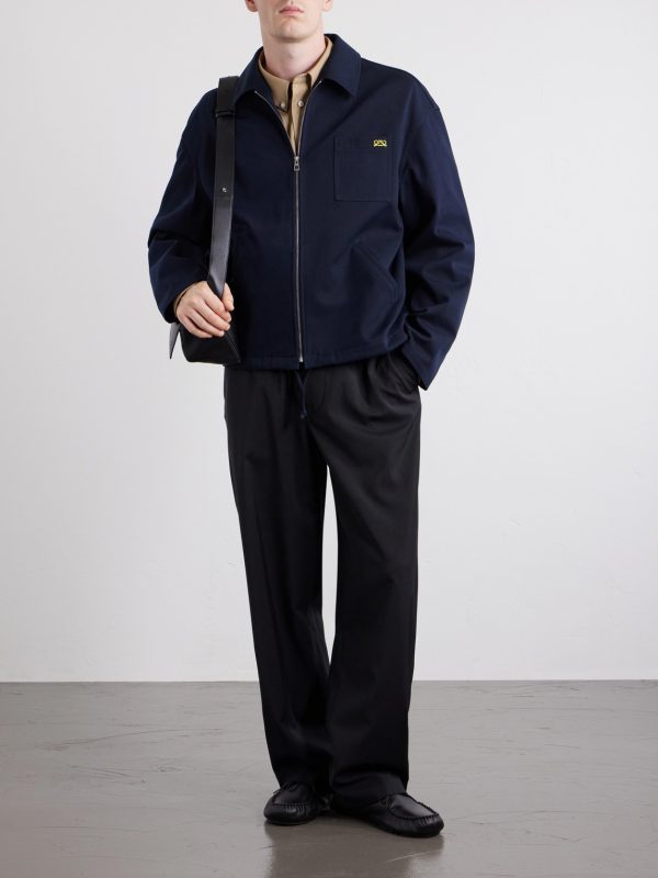 Logo-Embroidered Cotton-Twill Jacket - OU Logo-Embroidered Cotton-Twill Jacket - OU