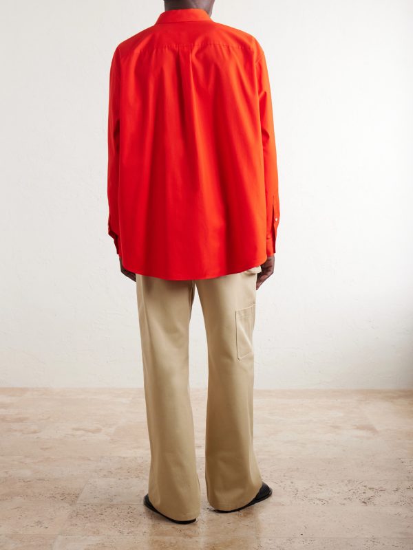 Anagram-Embroidered Cotton Shirt - BK Anagram-Embroidered Cotton Shirt - BK