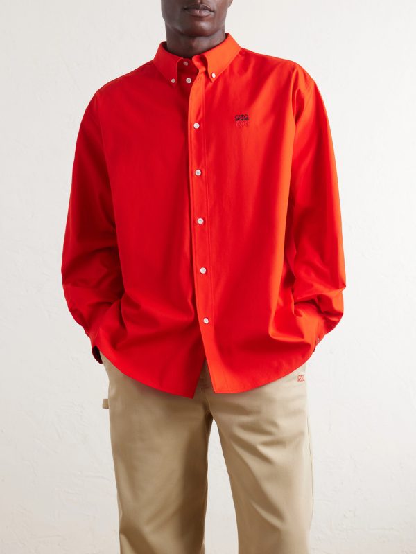 Anagram-Embroidered Cotton Shirt - FR Anagram-Embroidered Cotton Shirt - FR