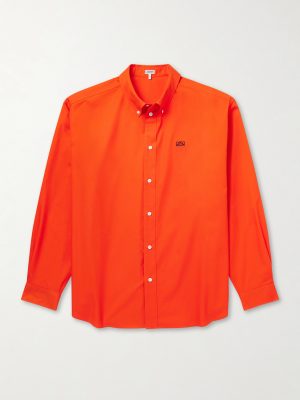 Anagram-Embroidered Cotton Shirt Anagram-Embroidered Cotton Shirt