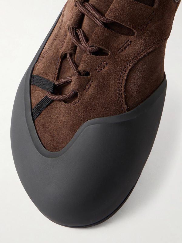 Grip Logo-Appliquéd Trimmed-Suede Sneakers - CU
