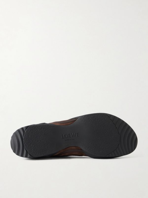 Grip Logo-Appliquéd Trimmed-Suede Sneakers - E1