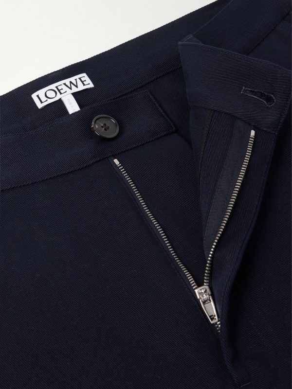 Logo-Embroidered Wide-Leg Cotton-Blend Drill Trousers - E1 Logo-Embroidered Wide-Leg Cotton-Blend Drill Trousers - E1