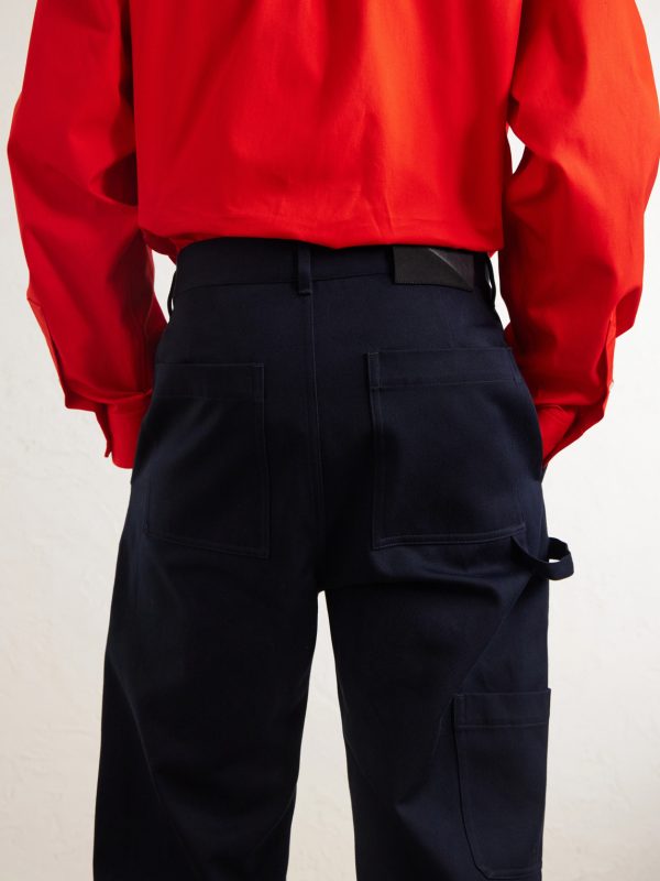 Logo-Embroidered Wide-Leg Cotton-Blend Drill Trousers - E2 Logo-Embroidered Wide-Leg Cotton-Blend Drill Trousers - E2
