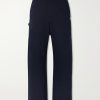 Logo-Embroidered Wide-Leg Cotton-Blend Drill Trousers Logo-Embroidered Wide-Leg Cotton-Blend Drill Trousers