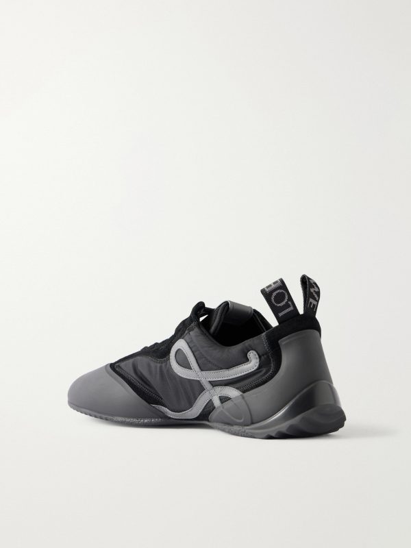 Grip Suede-Trimmed Nylon Sneakers - BK Grip Suede-Trimmed Nylon Sneakers - BK