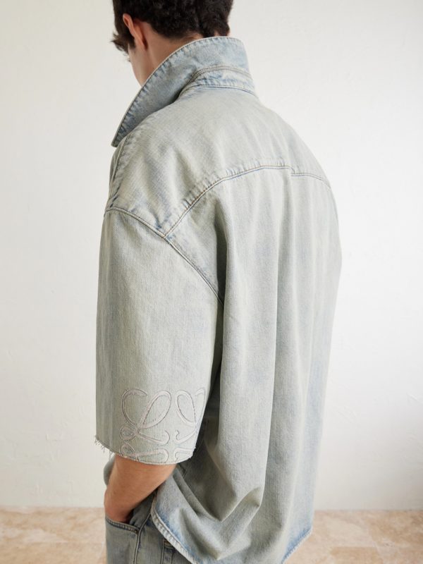 Camp-Collar Denim Shirt - CU Camp-Collar Denim Shirt - CU
