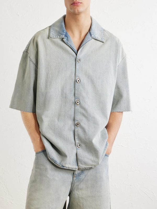 Camp-Collar Denim Shirt - FR Camp-Collar Denim Shirt - FR