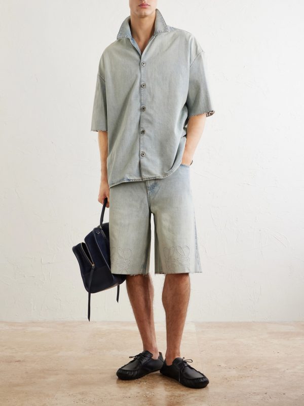 Camp-Collar Denim Shirt - OU Camp-Collar Denim Shirt - OU