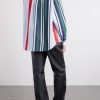 Anagram-Embroidered Striped Cotton-Twill Shirt - BK