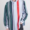 Anagram-Embroidered Striped Cotton-Twill Shirt - FR