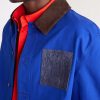 Suede-Trimmed Cotton Jacket - CU Suede-Trimmed Cotton Jacket - CU