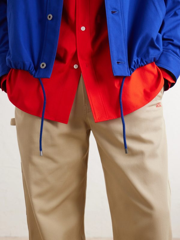 Suede-Trimmed Cotton Jacket - E2 Suede-Trimmed Cotton Jacket - E2