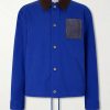 Suede-Trimmed Cotton Jacket Suede-Trimmed Cotton Jacket