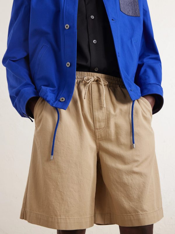 Straight-Leg Cotton Drawstring Shorts - CU