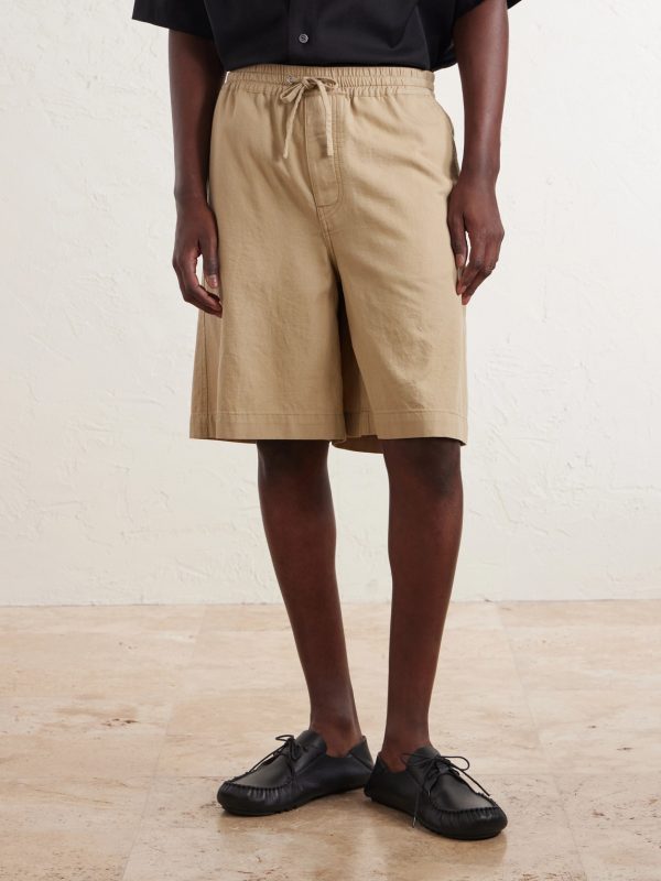 Straight-Leg Cotton Drawstring Shorts - FR