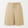 Straight-Leg Cotton Drawstring Shorts