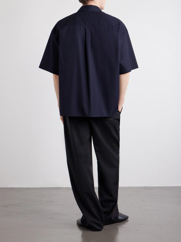 Anagram-Embroidered Cotton-Twill Shirt - BK Anagram-Embroidered Cotton-Twill Shirt - BK