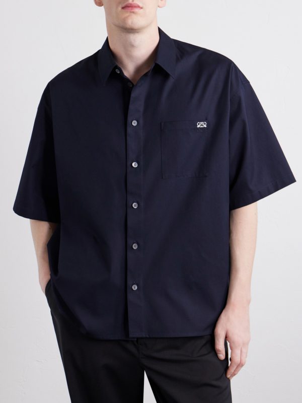 Anagram-Embroidered Cotton-Twill Shirt - FR Anagram-Embroidered Cotton-Twill Shirt - FR