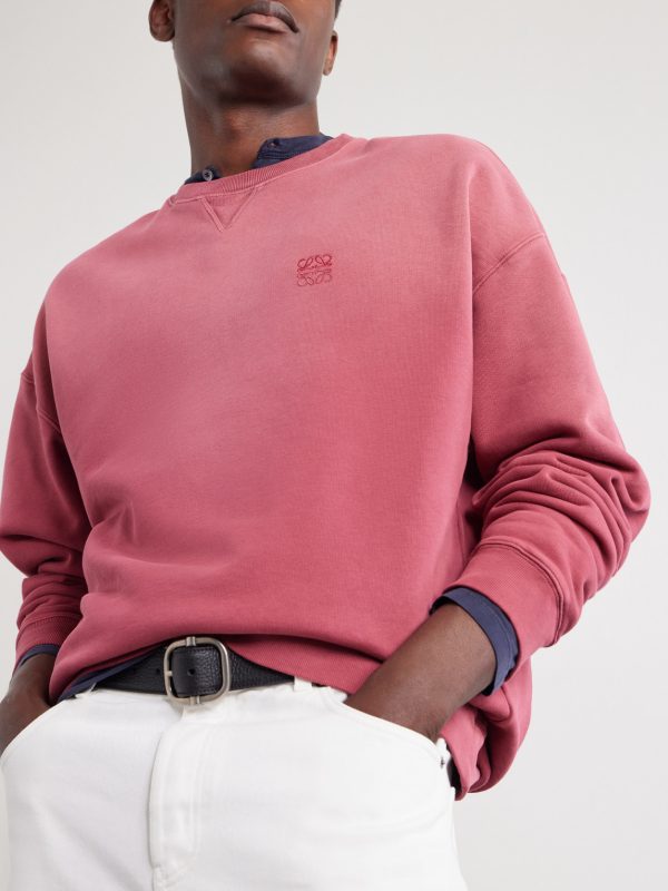 Anagram-Embroidered Cotton-Jersey Sweatshirt - CU