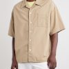 Camp-Collar Anagram-Detailed Cotton-Twill Shirt - FR